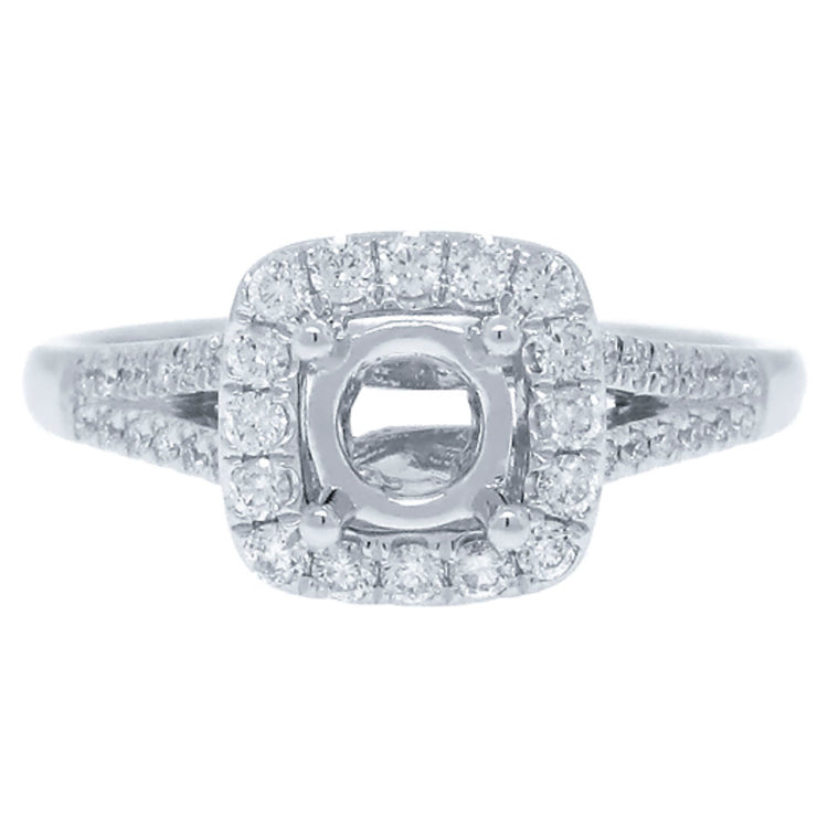 0.32ct 14k White Gold Diamond Semi-mount Ring