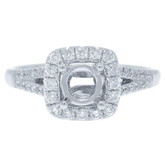 0.32ct 14k White Gold Diamond Semi-mount Ring