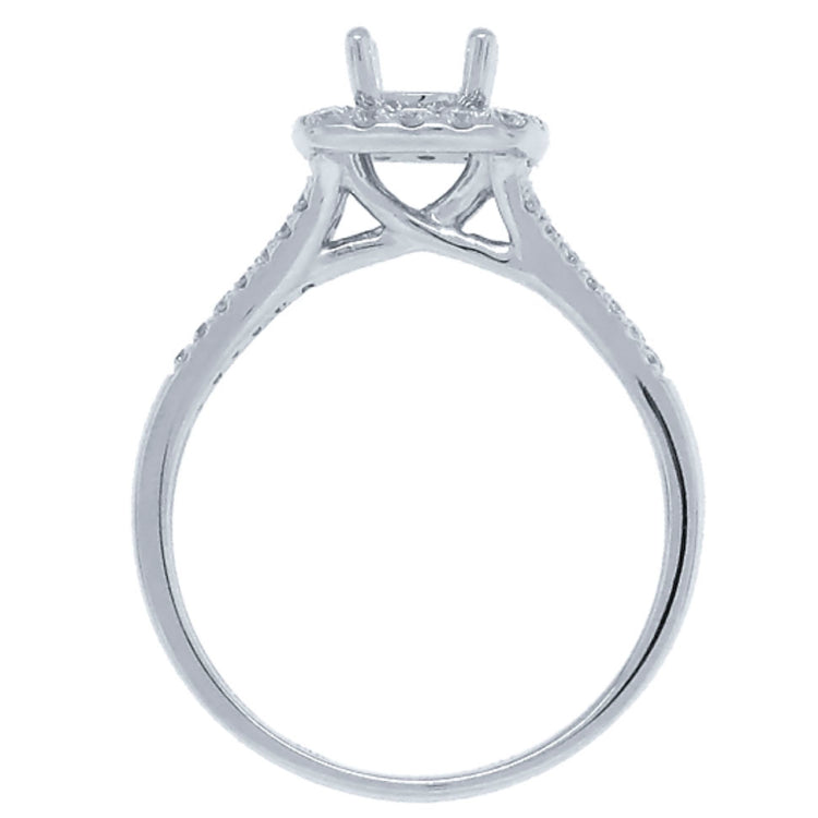 0.32ct 14k White Gold Diamond Semi-mount Ring