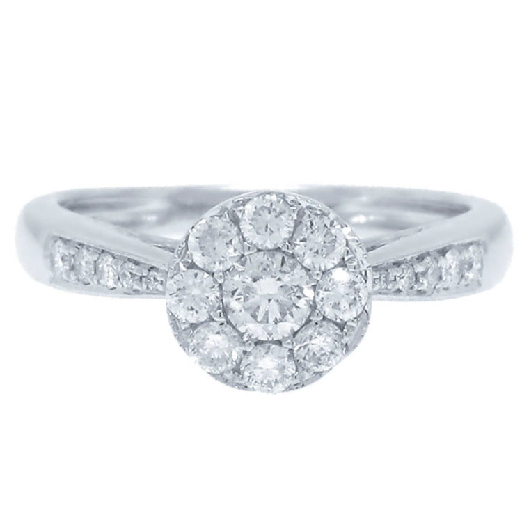 0.58ct 14k White Gold Diamond Lady's Ring