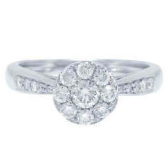 0.58ct 14k White Gold Diamond Lady's Ring
