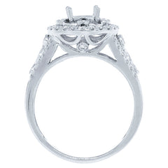 0.52ct 14k White Gold Diamond Semi-mount Ring