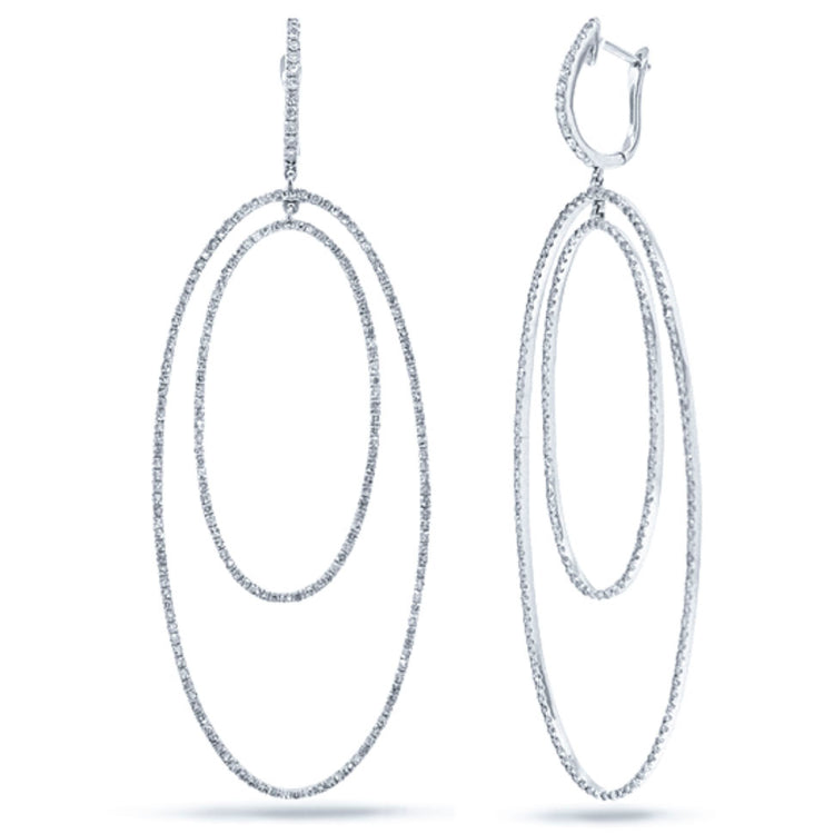 1.53ct 14k White Gold Diamond Dangle Earring