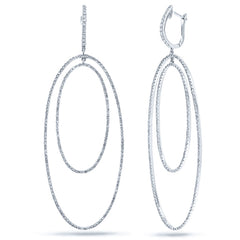 1.53ct 14k White Gold Diamond Dangle Earring