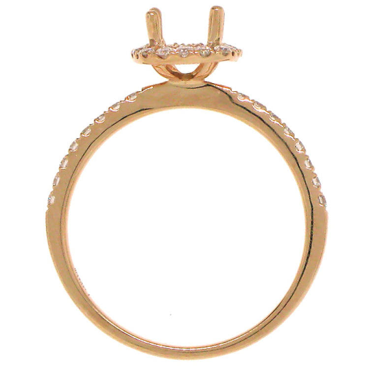 0.35ct 14k Rose Gold Diamond Semi-mount Ring
