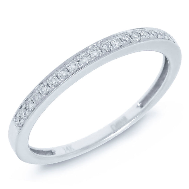 0.11ct 14k White Gold Diamond Lady's Band