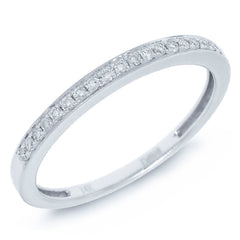 0.11ct 14k White Gold Diamond Lady's Band