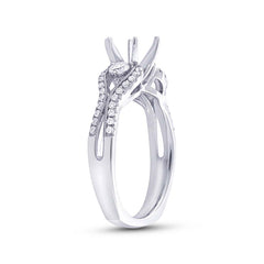 0.49ct 14k White Gold Diamond Semi-mount Ring