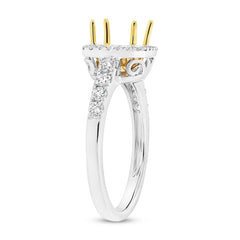 0.48ct 14k Two-tone Gold Diamond Semi-mount Ring