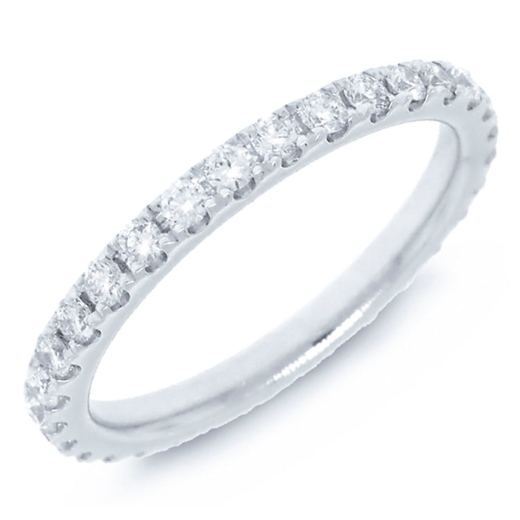 0.53ct 14k White Gold Diamond Eternity Band Size 4.5