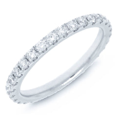 0.53ct 14k White Gold Diamond Eternity Band Size 4.5