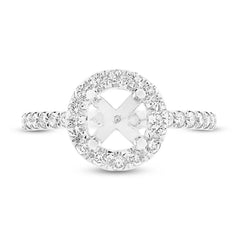 0.64ct 14k White Gold Diamond Semi-mount Ring
