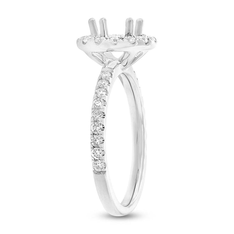 0.64ct 14k White Gold Diamond Semi-mount Ring