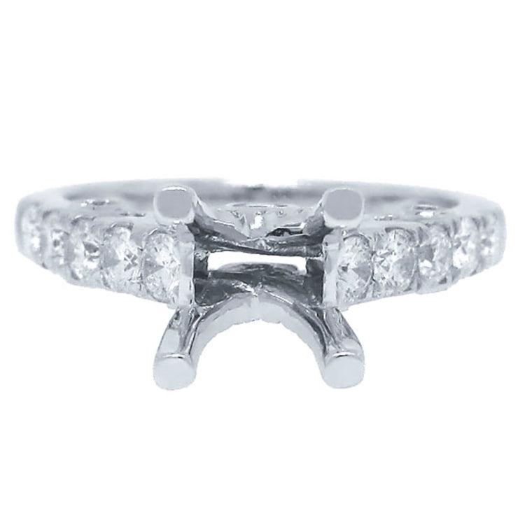 0.60ct 14k White Gold Diamond Semi-mount Ring