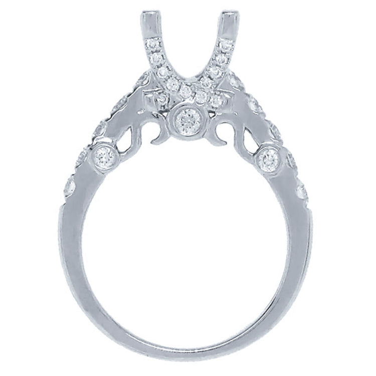 0.60ct 14k White Gold Diamond Semi-mount Ring