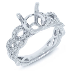 0.35ct 18k White Gold Diamond Semi-mount Ring