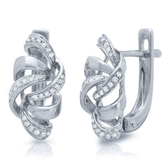 0.15ct 14k White Gold Diamond Earring
