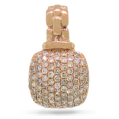 0.35ct 14k Rose Gold Diamond Pave Pendant