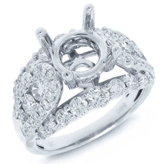 1.70ct 18k White Gold Diamond Semi-mount Ring
