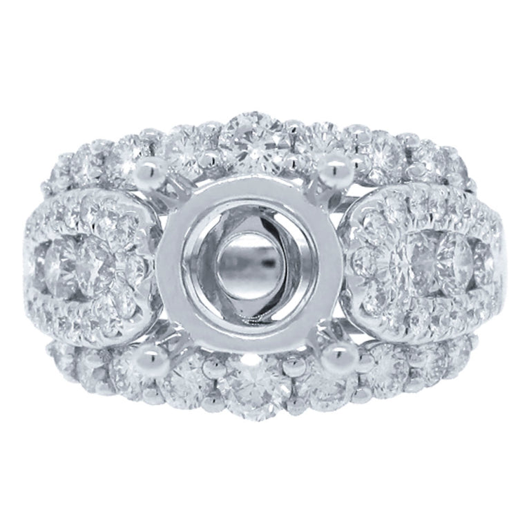 1.70ct 18k White Gold Diamond Semi-mount Ring