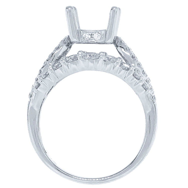 1.70ct 18k White Gold Diamond Semi-mount Ring