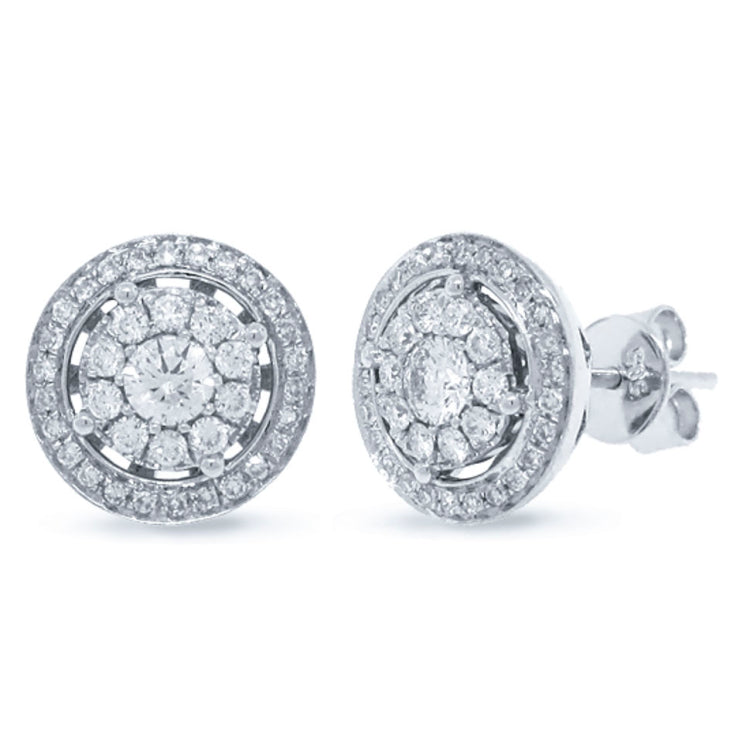 0.65ct 14k White Gold Diamond Stud Earring