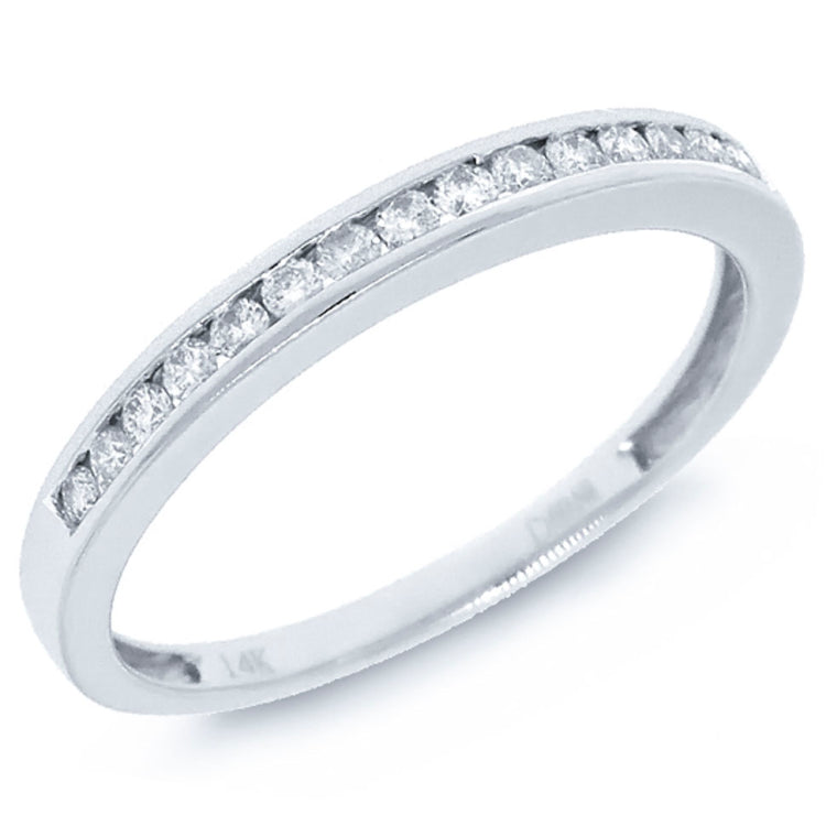 0.19ct 14k White Gold Diamond Lady's Band