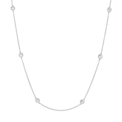 1.02ct 14k White Gold 18" Diamonds By The Yard Chain