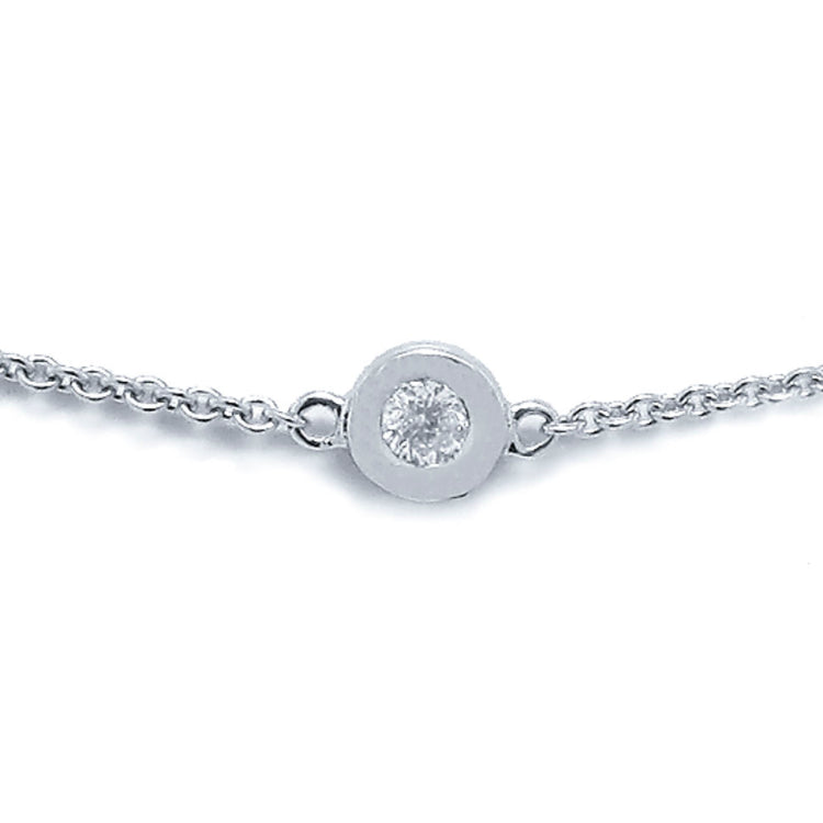 1.02ct 14k White Gold 18" Diamonds By The Yard Chain