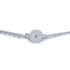 1.02ct 14k White Gold 18" Diamonds By The Yard Chain
