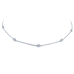 0.53ct 14k White Gold 18" Diamonds By The Yard Chain