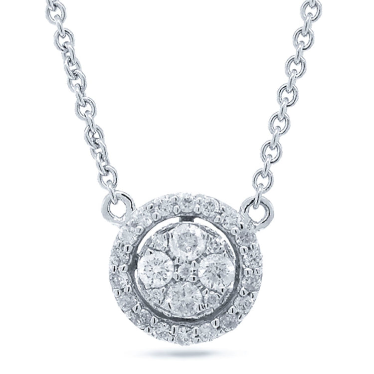 0.28ct 14k White Gold Diamond Necklace
