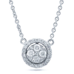 0.28ct 14k White Gold Diamond Necklace