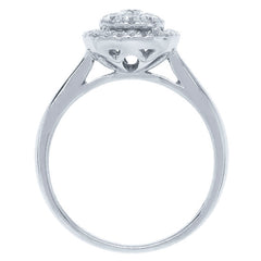 0.43ct 14k White Gold Diamond Cluster Ring