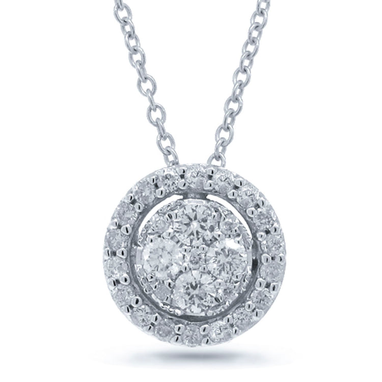 0.29ct 14k White Gold Diamond Pendant