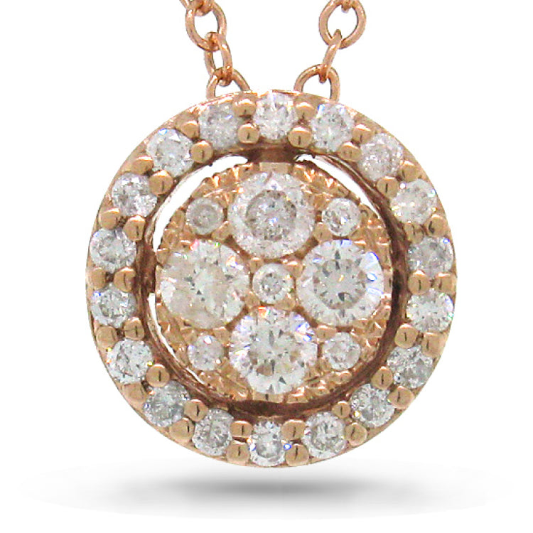 0.29ct 14k Rose Gold Diamond Pendant
