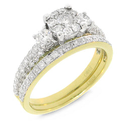 1.19ct 14k Two-tone Gold Diamond Lady's Ring 2-pc