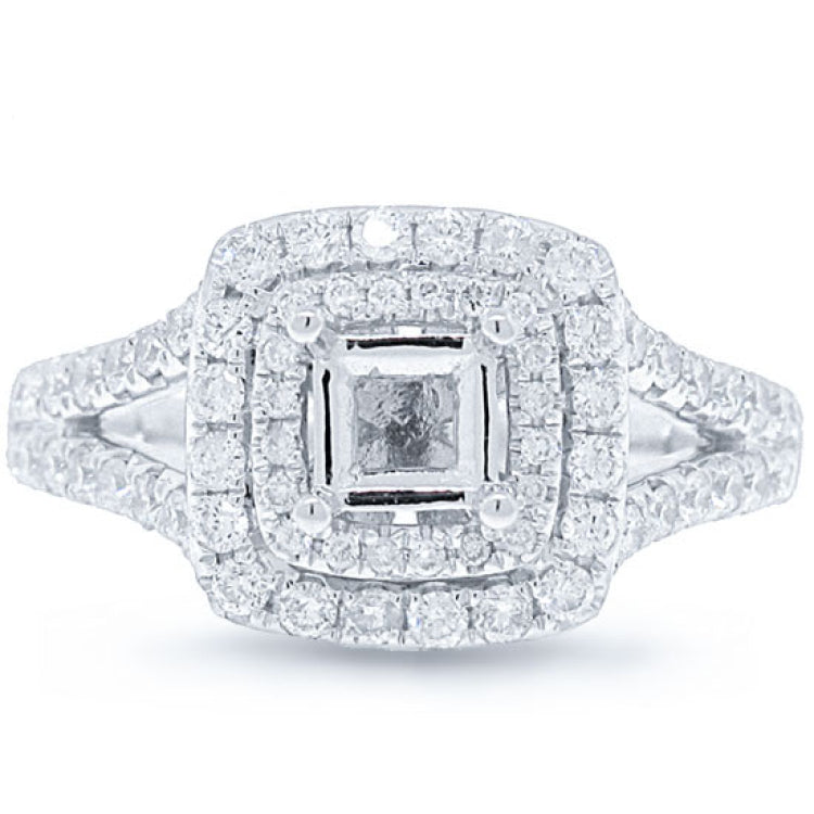 0.64ct 14k White Gold Diamond Semi-mount Ring