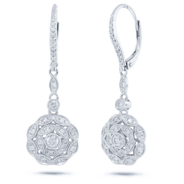 0.72ct 14k White Gold Diamond Earring