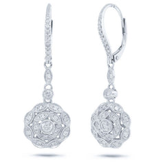 0.72ct 14k White Gold Diamond Earring
