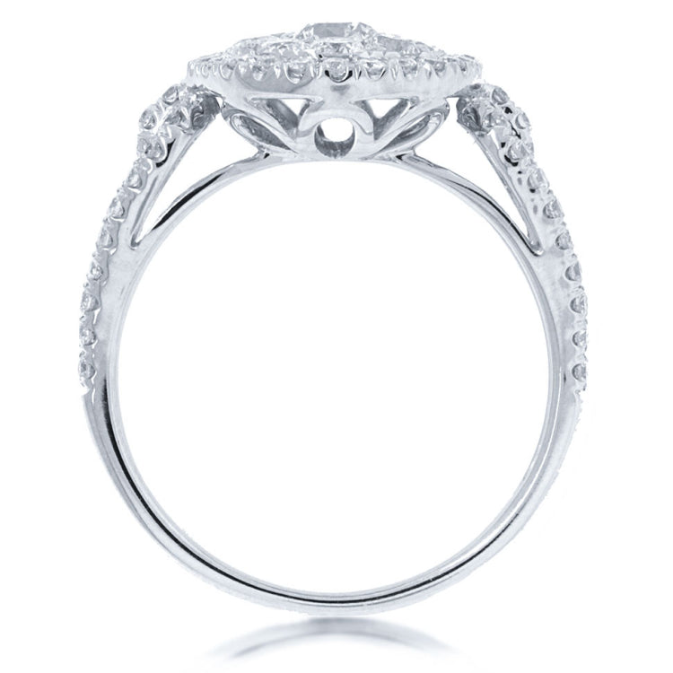 1.13ct 14k White Gold Diamond Lady's Ring