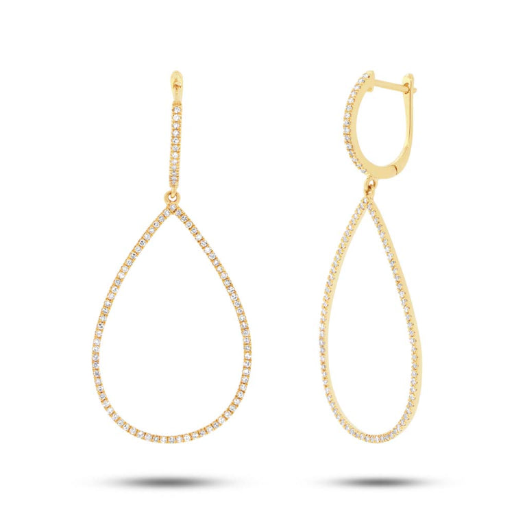 0.52ct 14k Yellow Gold Diamond Earring