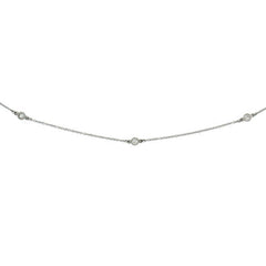 0.20ct 14k White Gold 16-18" Diamonds by the Yard Chain