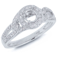 0.35ct 14k White Gold Diamond Semi-mount Ring