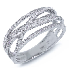 0.50ct 14k White Gold Diamond Bridge Ring