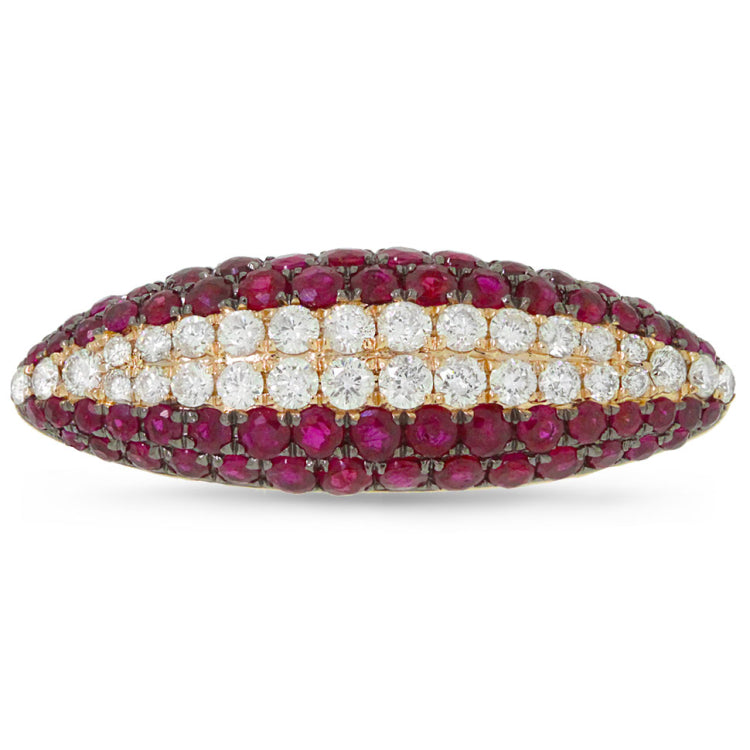 0.57ct Diamond & 1.72ct Ruby 14k Ruby Gold Ring