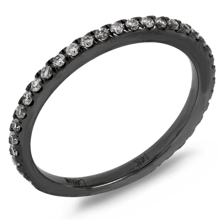 0.24ct 14k Black Rhodium Gold Diamond Lady's Band