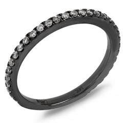 0.24ct 14k Black Rhodium Gold Diamond Lady's Band