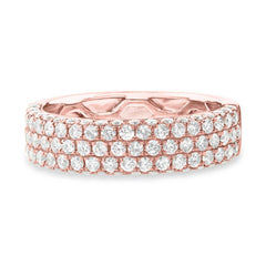 1.30ct 14k Rose Gold Diamond Lady's Pave Band