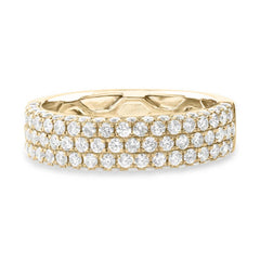 1.30ct 14k Yellow Gold Diamond Lady's Pave Band